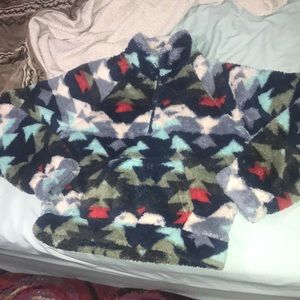 NEW Fuzzy Aztec Pullover